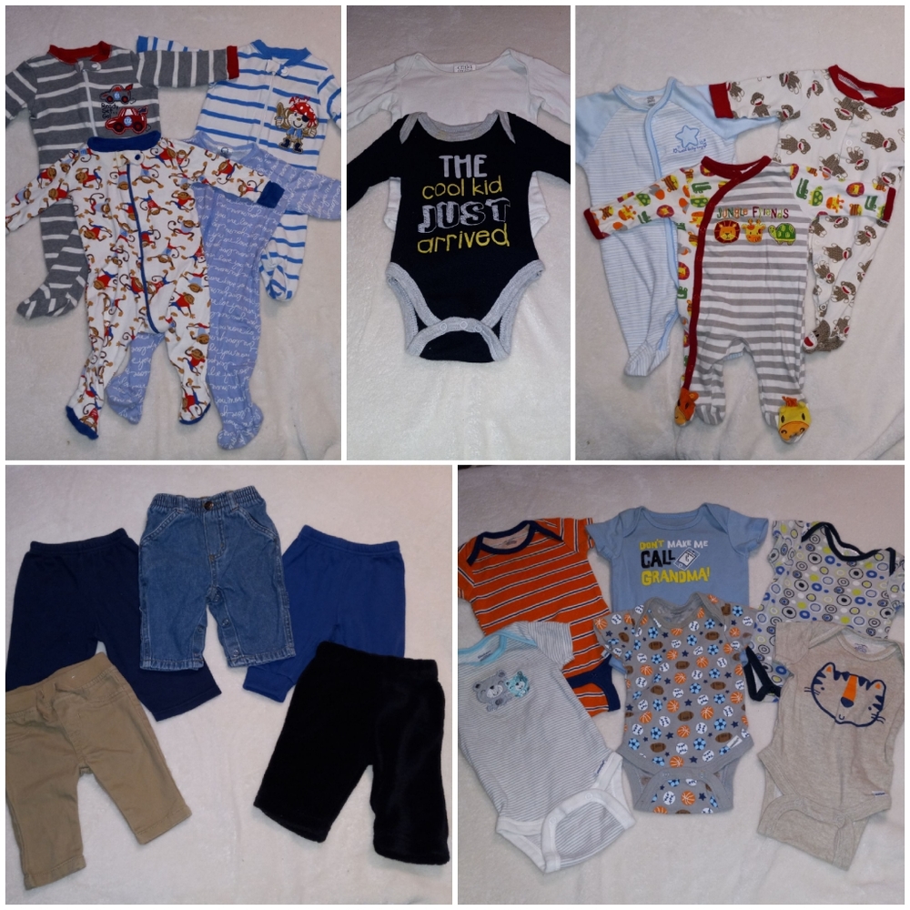 20 piece mixed bundle of (0-3 months) baby boy clothes